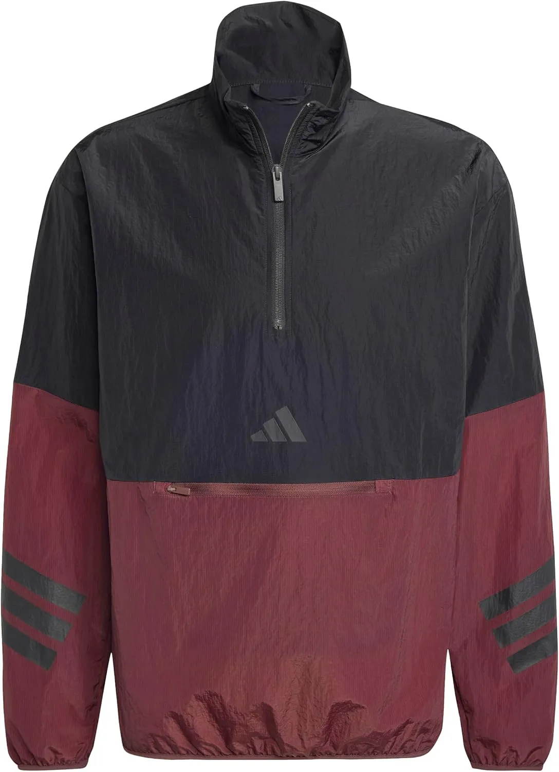 adidas Men's Size Future Icons 3-Stripes Woven Half-Zip Sweatshirt