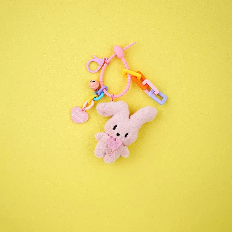 Adorable Kawaii Plush Bunny Keychain 🐰💖 | Cute Cartoon Rabbit Bag Pendant for Girls 🎀✨