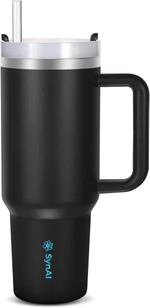 Adventure-Ready 40 oz Insulated Stainless Steel Tumbler – Built for the Outdoors! (Black)