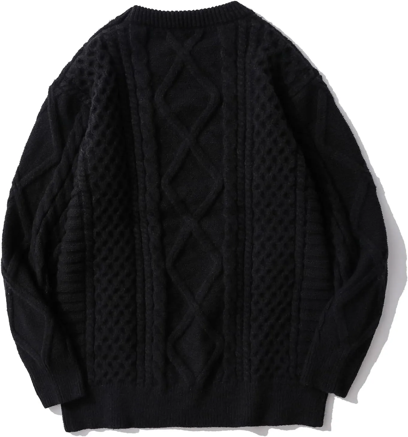Aelfric Eden Oversized Knit Sweater Solid Vintage Pullover Sweater Unisex Woven Crewneck Knitted Tops