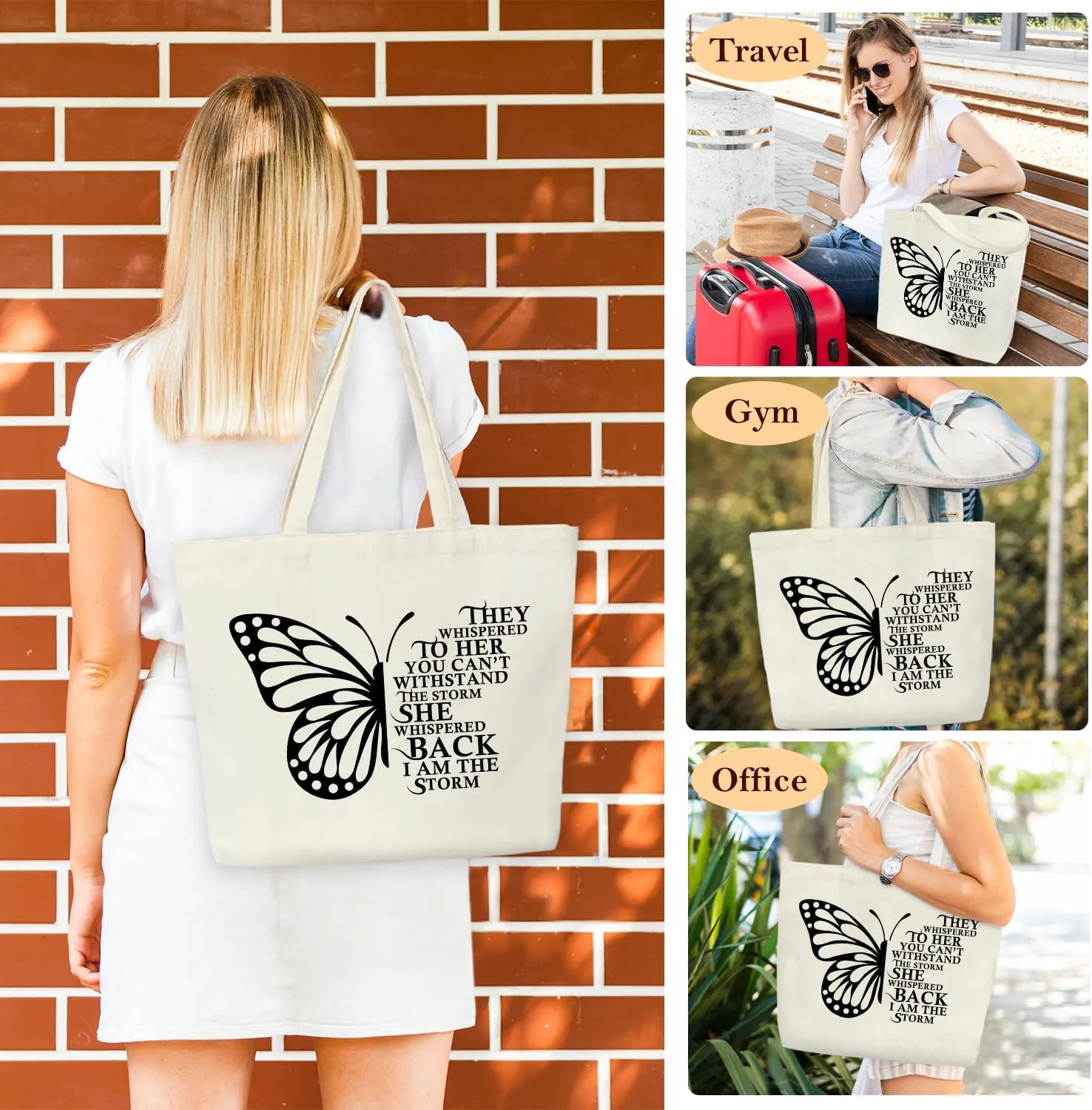 Aesthetic Canvas Tote Bag Cute Reusable Grocery Bags Shopping Tote Bag for Women