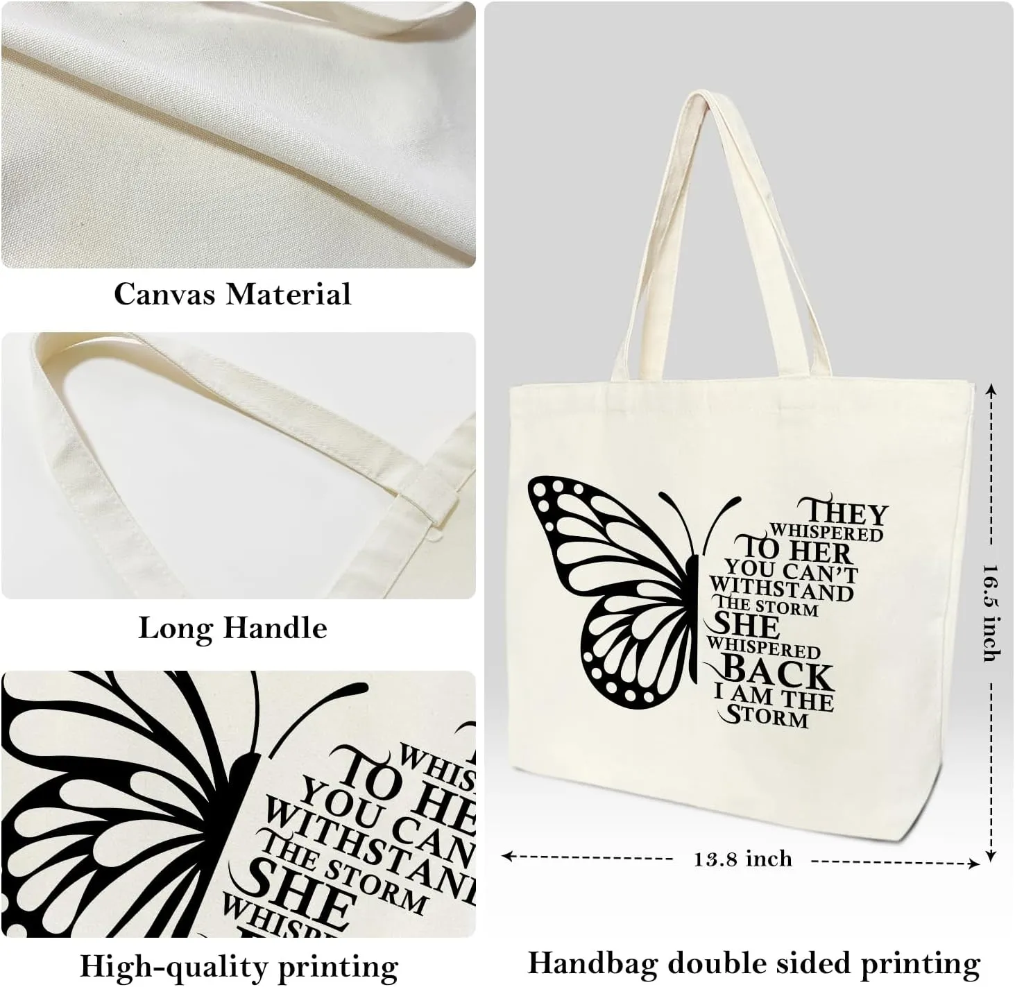 Aesthetic Canvas Tote Bag Cute Reusable Grocery Bags Shopping Tote Bag for Women