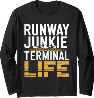 Airplane Spotter Aviation Enthusiast Aircraft Watching Gear Long Sleeve T-Shirt