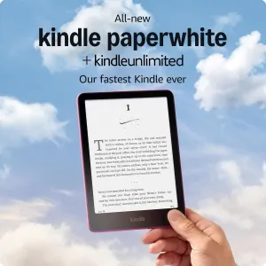 All-new Amazon Kindle Paperwhite (16 GB) – Our fastest Kindle ever, with new 7" glare-free display, and weeks of battery life – Raspberry   3 Months of Kindle Unlimited (with auto-renewal)