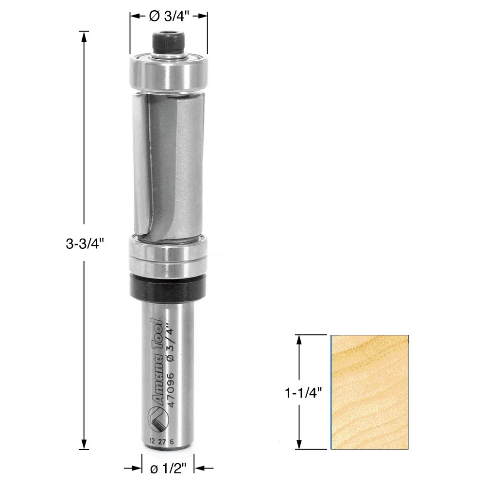 Amana Tool - 47096 Carbide Tipped Down-Shear Multi Trimmer 3/4 Dia x 1-1/48 x 1/2" Sha