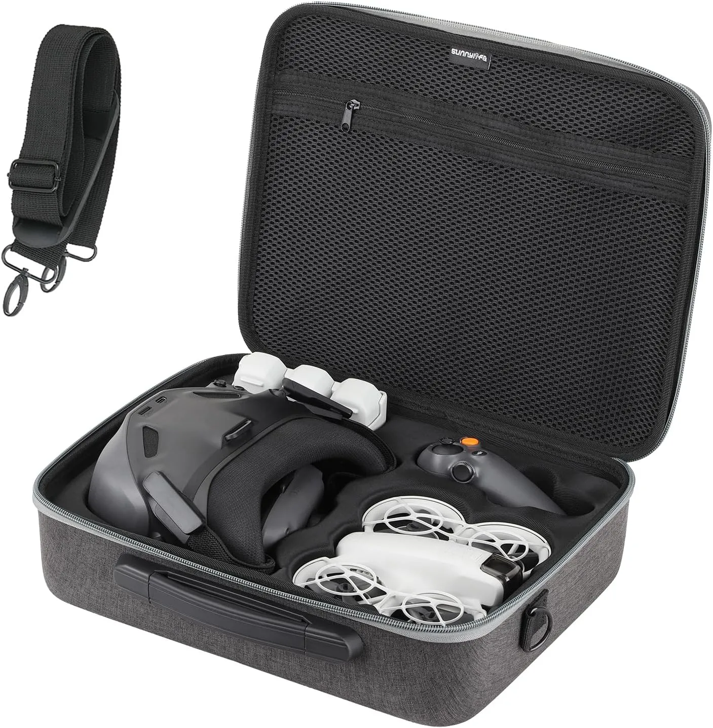 Anbee Carrying Case for DJI Neo Motion Fly More Combo, Travel Shoulder Bag Hard Shell Storage Hand Bag for Neo Drone Accessories