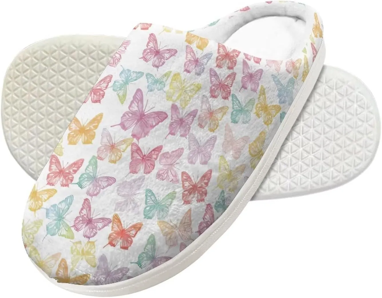 Animal Children's Plush Slippers For Girls Little Kids Comfy House Non-Slip Warm Flannel Fuzzy Slippers Cute Closed Toe Slippers Size9-14.5