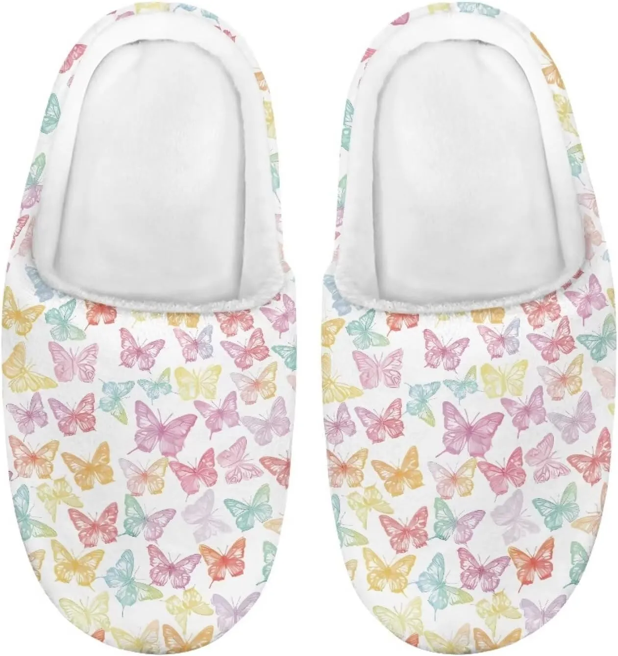 Animal Children's Plush Slippers For Girls Little Kids Comfy House Non-Slip Warm Flannel Fuzzy Slippers Cute Closed Toe Slippers Size9-14.5