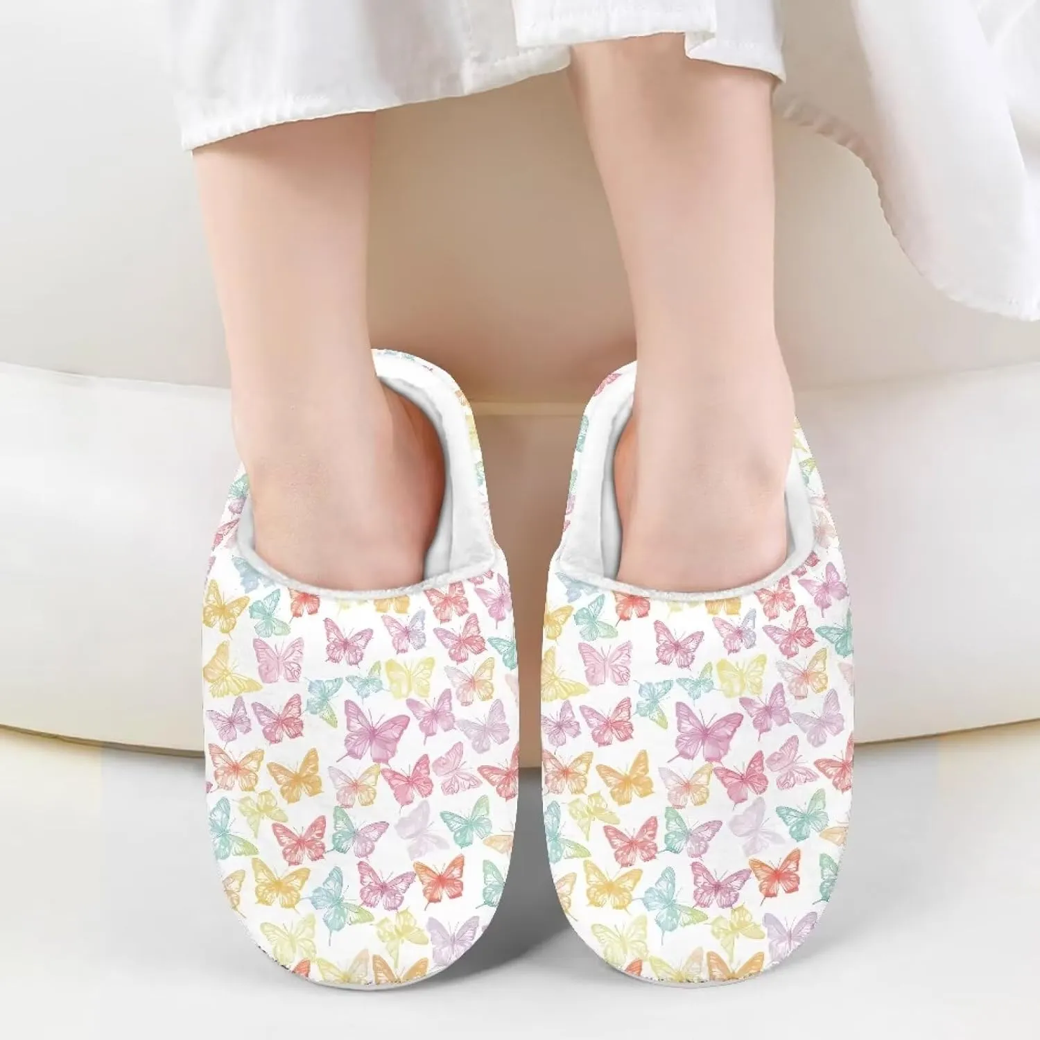 Animal Children's Plush Slippers For Girls Little Kids Comfy House Non-Slip Warm Flannel Fuzzy Slippers Cute Closed Toe Slippers Size9-14.5