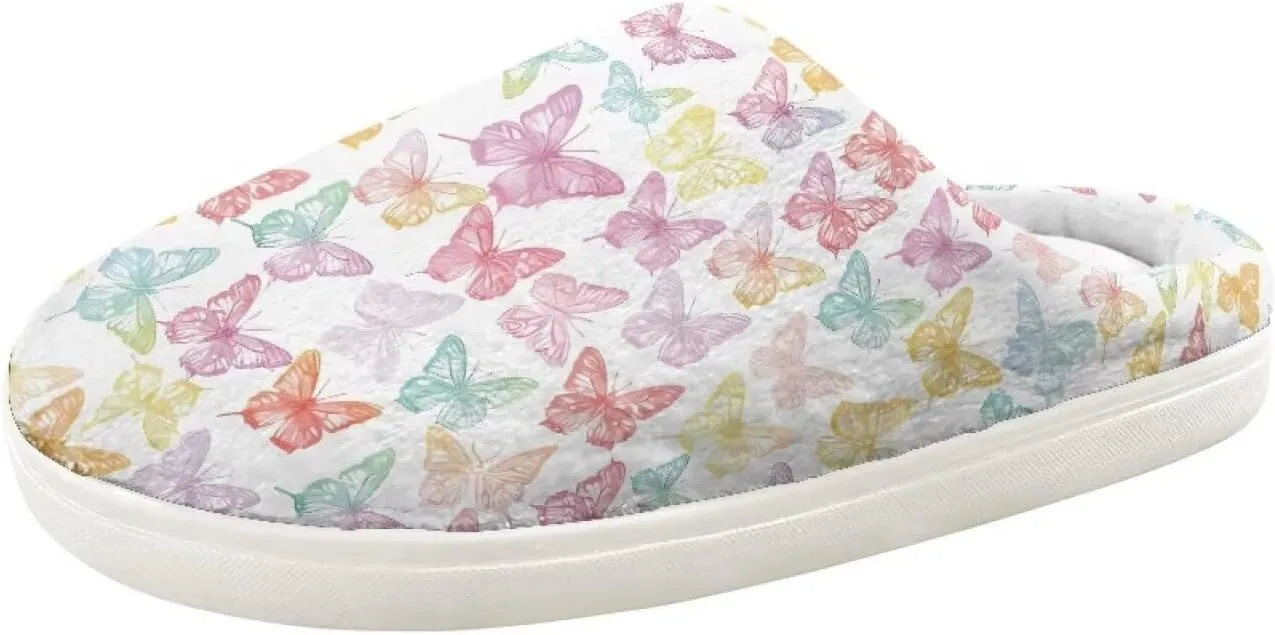 Animal Children's Plush Slippers For Girls Little Kids Comfy House Non-Slip Warm Flannel Fuzzy Slippers Cute Closed Toe Slippers Size9-14.5