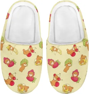 Animal Children's Plush Slippers For Girls Little Kids Comfy House Non-Slip Warm Flannel Fuzzy Slippers Cute Closed Toe Slippers Size9-14.5