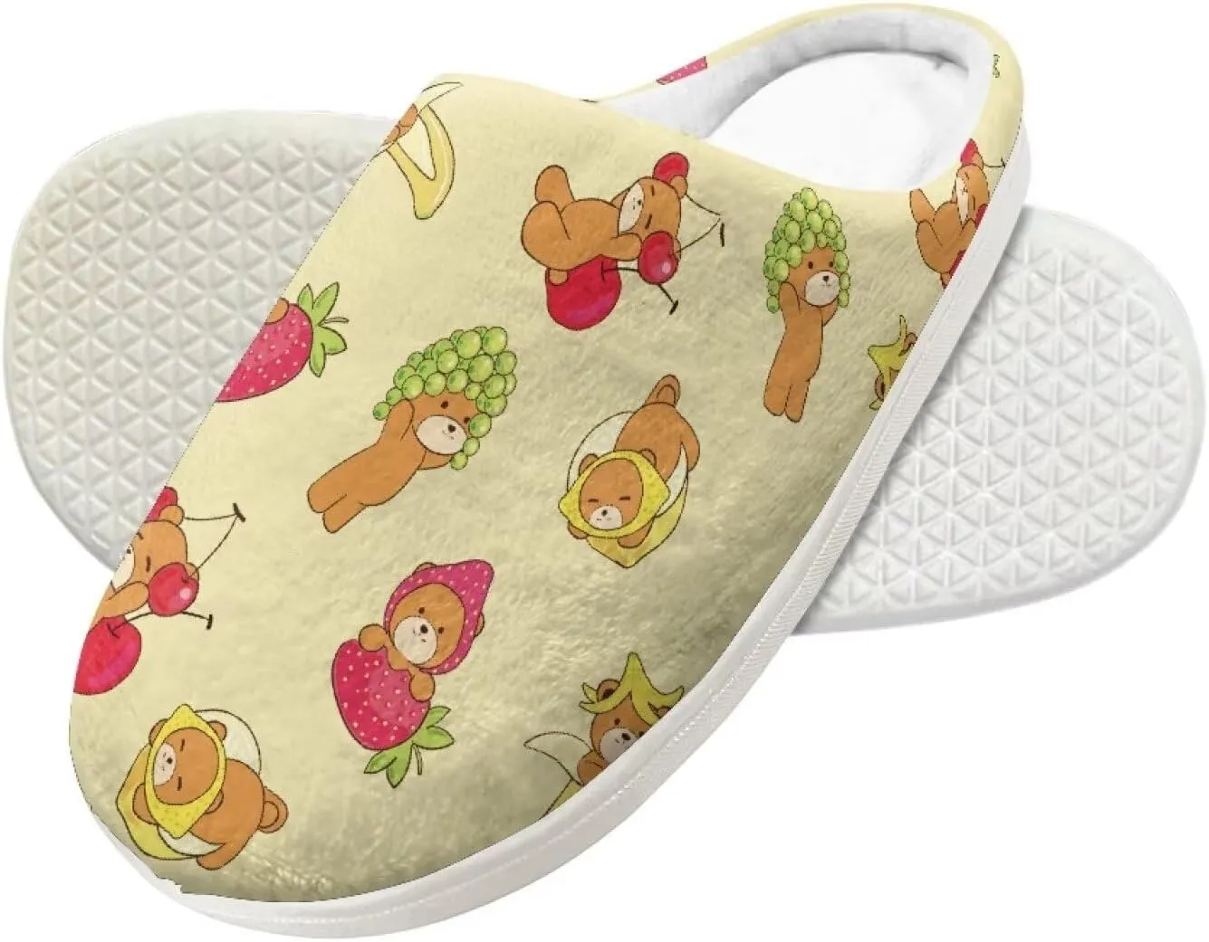 Animal Children's Plush Slippers For Girls Little Kids Comfy House Non-Slip Warm Flannel Fuzzy Slippers Cute Closed Toe Slippers Size9-14.5