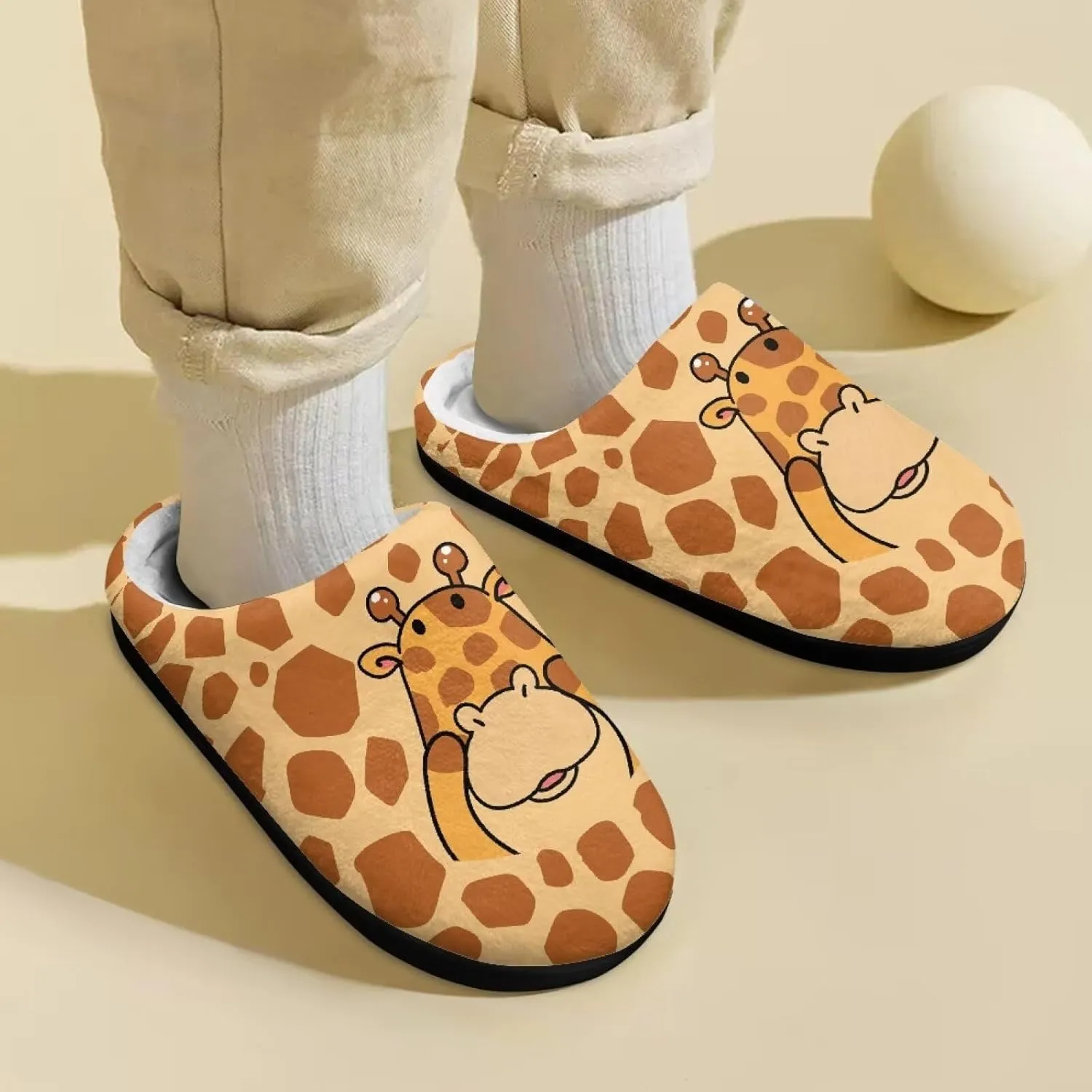 Animal Children's Plush Slippers Little Kids Comfy House Slippers Warm Winter Flannel Fuzzy Slippers Cute Indoor Shoes Non-Slip Slippers Size9-14.5