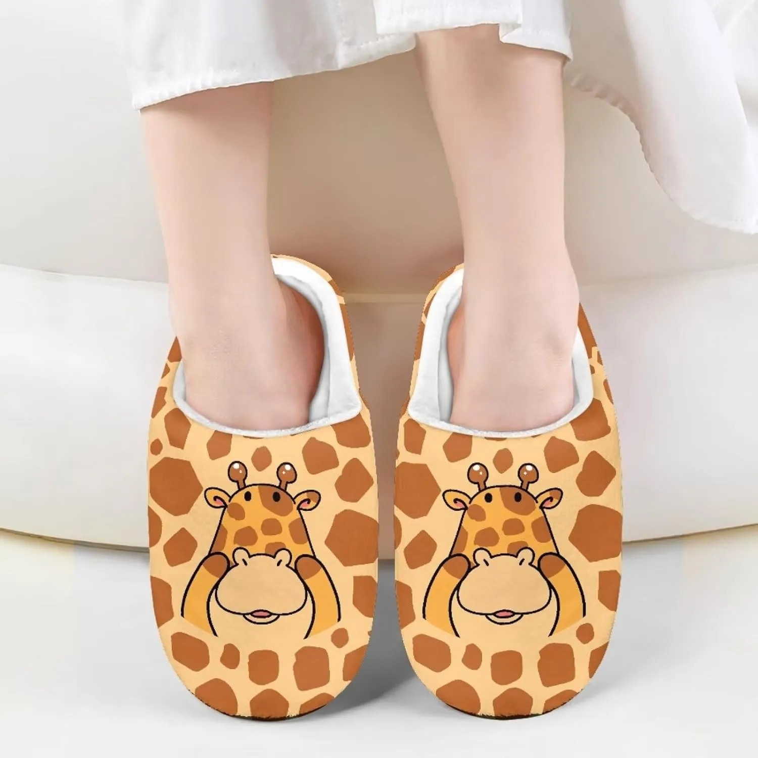 Animal Children's Plush Slippers Little Kids Comfy House Slippers Warm Winter Flannel Fuzzy Slippers Cute Indoor Shoes Non-Slip Slippers Size9-14.5