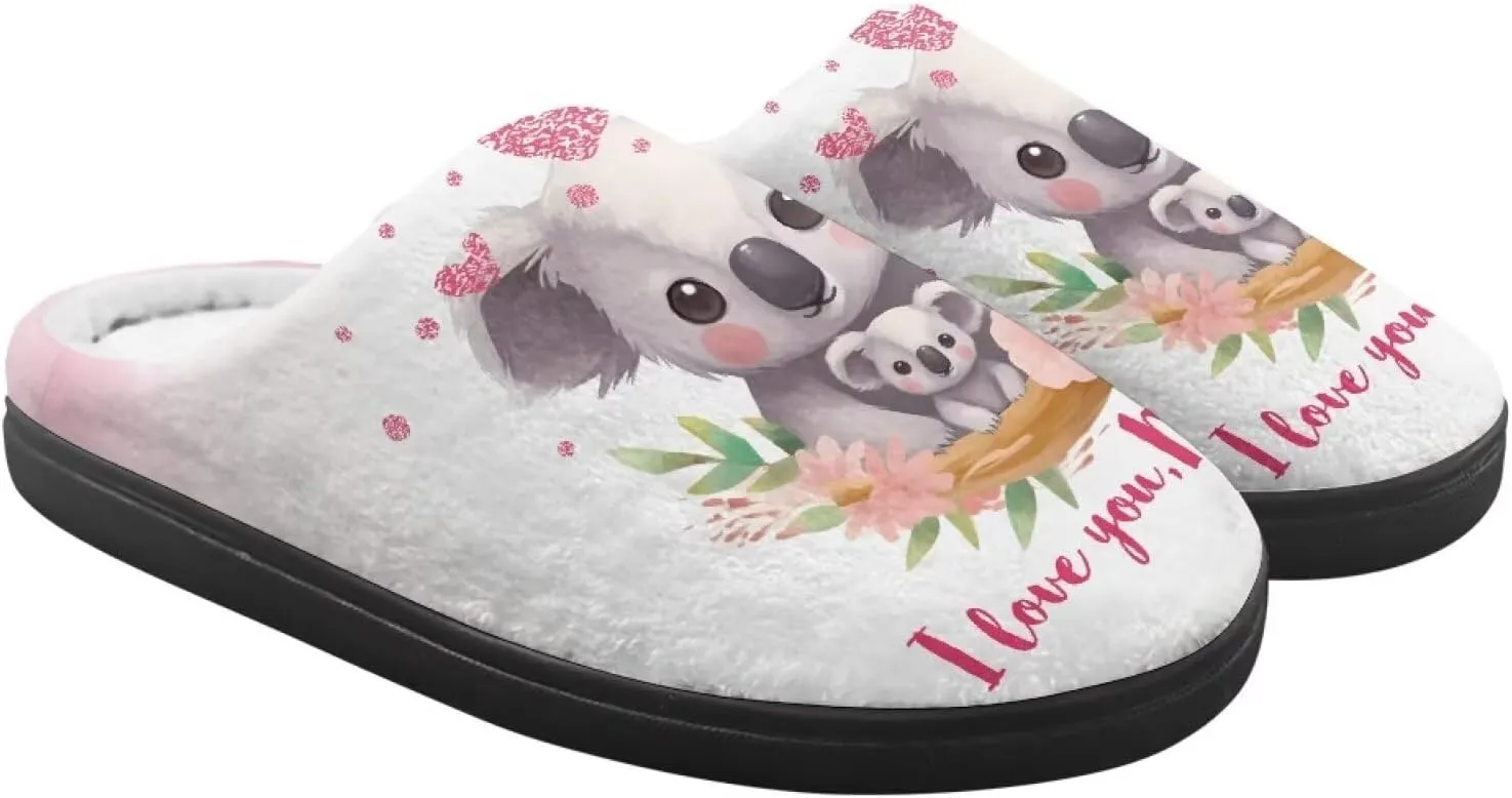 Animal Children's Plush Slippers Little Kids Comfy House Slippers Warm Winter Flannel Fuzzy Slippers Cute Indoor Shoes Non-Slip Slippers Size9-14.5