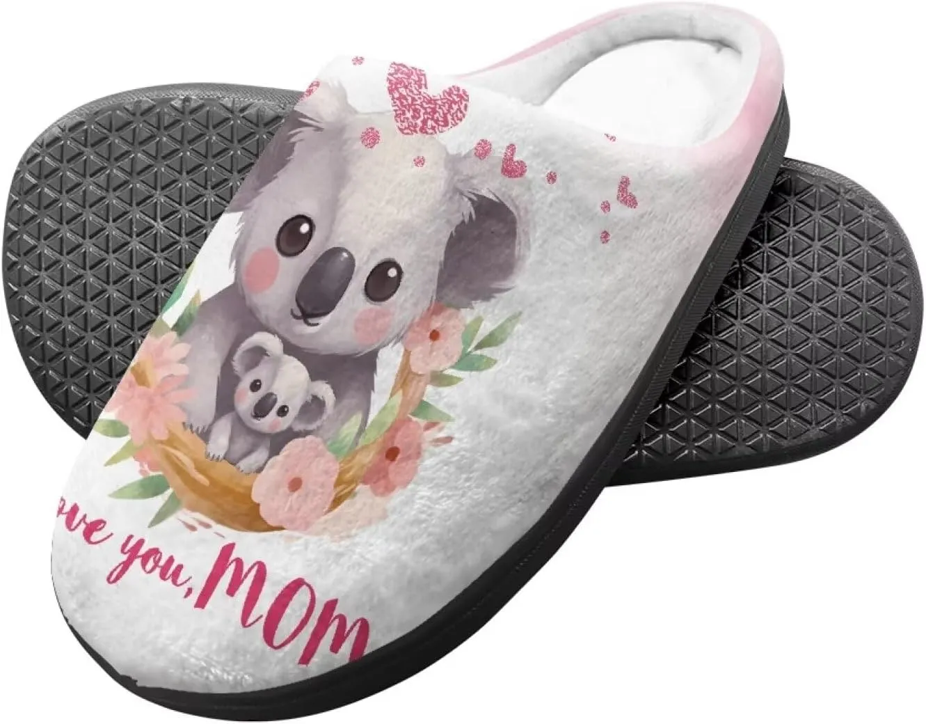 Animal Children's Plush Slippers Little Kids Comfy House Slippers Warm Winter Flannel Fuzzy Slippers Cute Indoor Shoes Non-Slip Slippers Size9-14.5