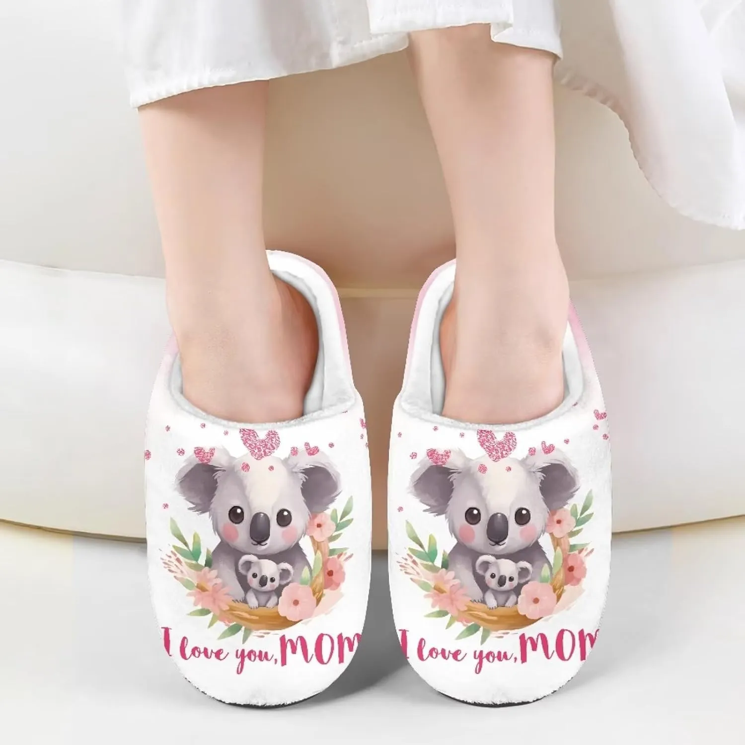 Animal Children's Plush Slippers Little Kids Comfy House Slippers Warm Winter Flannel Fuzzy Slippers Cute Indoor Shoes Non-Slip Slippers Size9-14.5