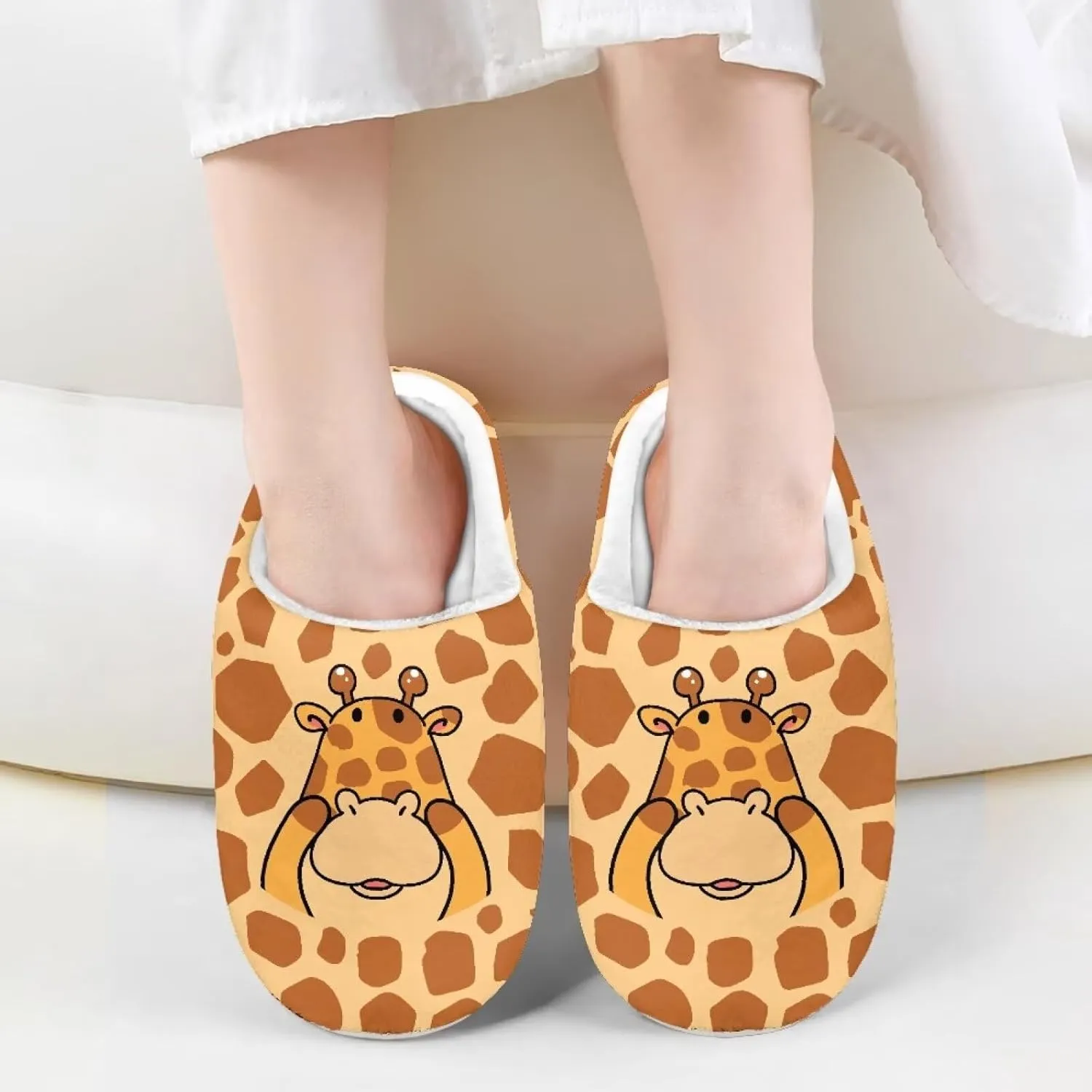 Animal Children's Plush Slippers Slip on Little kids Furry Non-Slip Warm Comfy Fluffy Lightweight Soft Indoor Washable House Slippers Size9-14.5