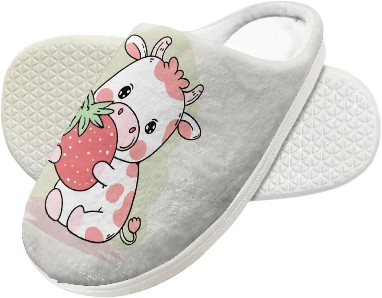 Animal Children's Plush Slippers Slip on Little kids Furry Non-Slip Warm Comfy Fluffy Lightweight Soft Indoor Washable House Slippers Size9-14.5