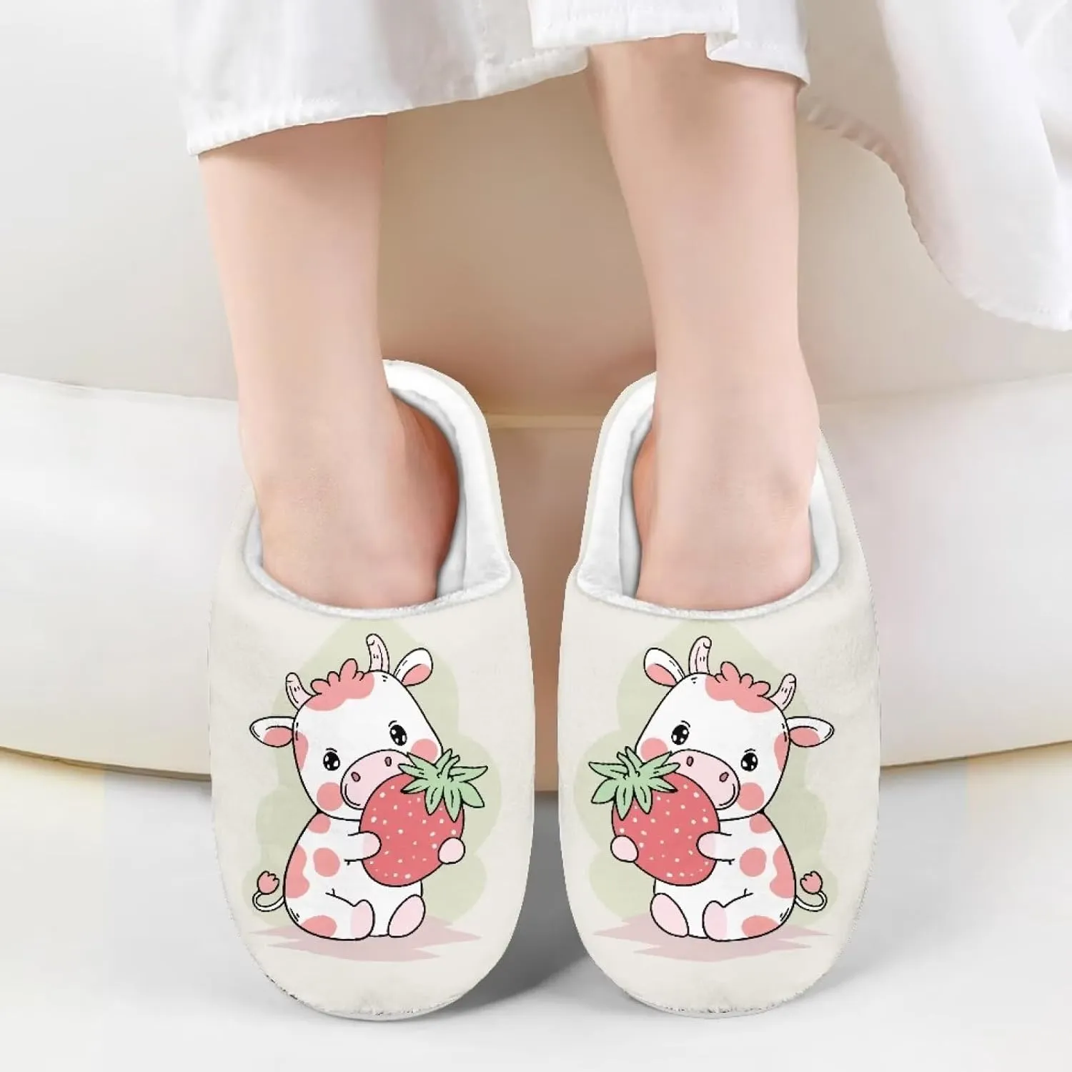 Animal Children's Plush Slippers Slip on Little kids Furry Non-Slip Warm Comfy Fluffy Lightweight Soft Indoor Washable House Slippers Size9-14.5