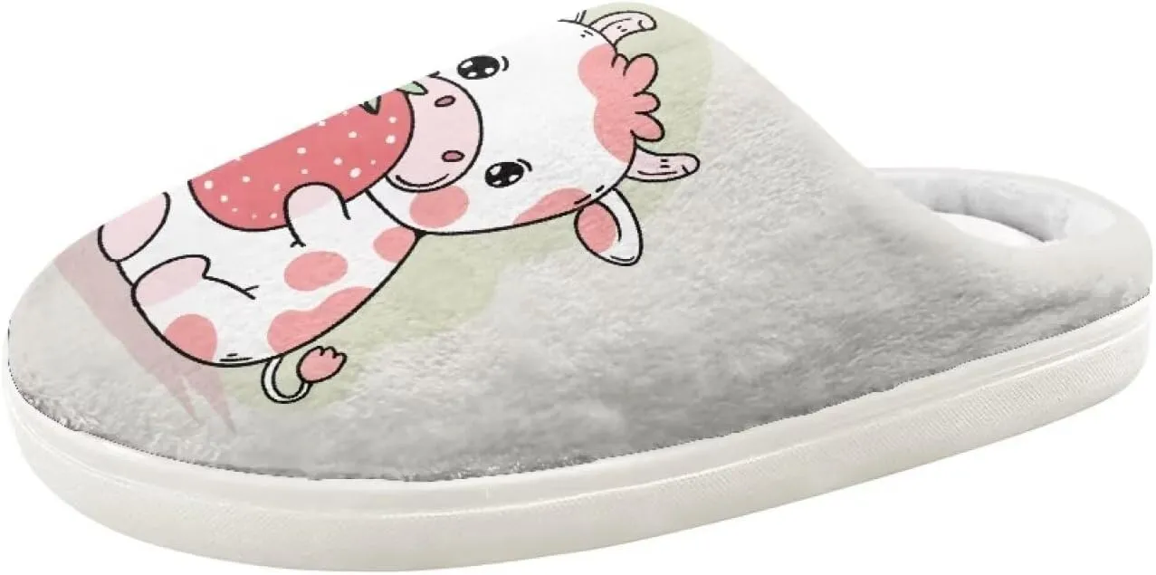 Animal Children's Plush Slippers Slip on Little kids Furry Non-Slip Warm Comfy Fluffy Lightweight Soft Indoor Washable House Slippers Size9-14.5