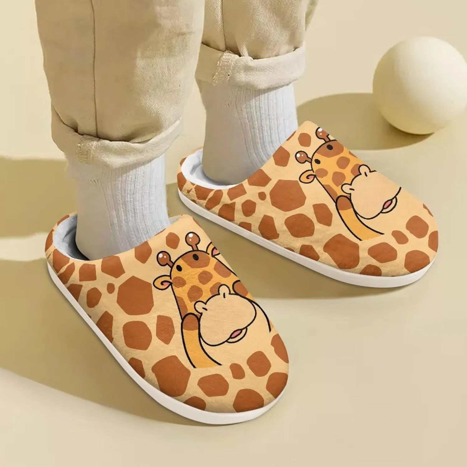 Animal Children's Plush Slippers Slip on Little kids Furry Non-Slip Warm Comfy Fluffy Lightweight Soft Indoor Washable House Slippers Size9-14.5