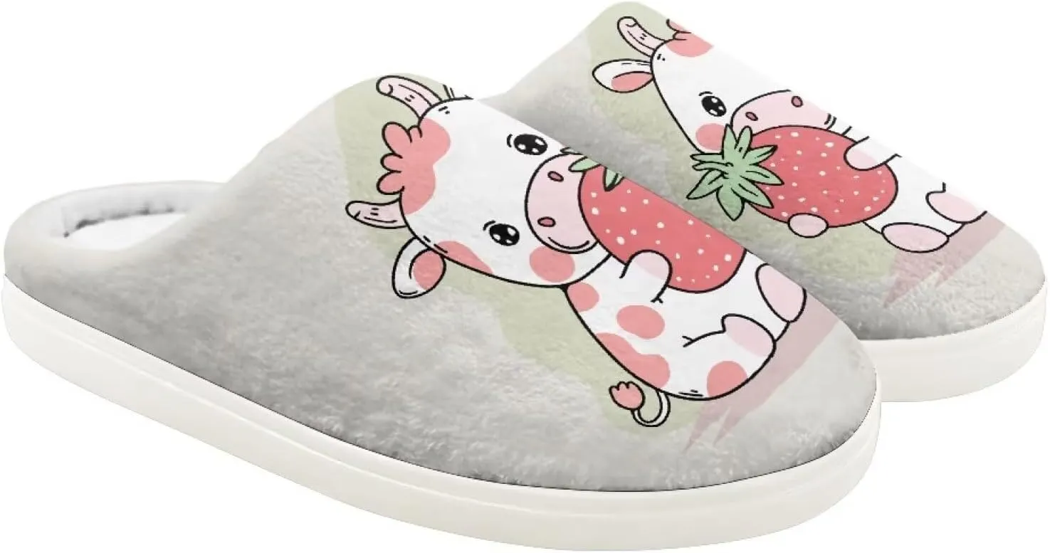 Animal Children's Plush Slippers Slip on Little kids Furry Non-Slip Warm Comfy Fluffy Lightweight Soft Indoor Washable House Slippers Size9-14.5
