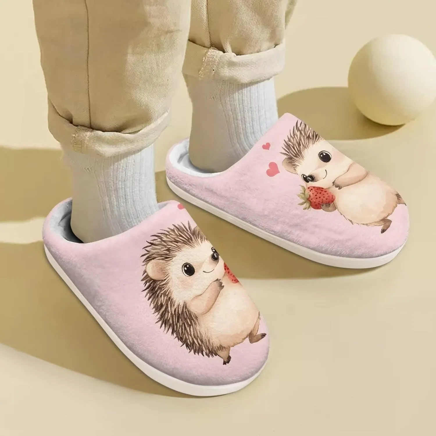 Animal Children's Slippers Boys Girls Cute House Shoes Soft Plush Warm Slippers Winter Non Slip Indoor Fuzzy Slippers Size 9-15