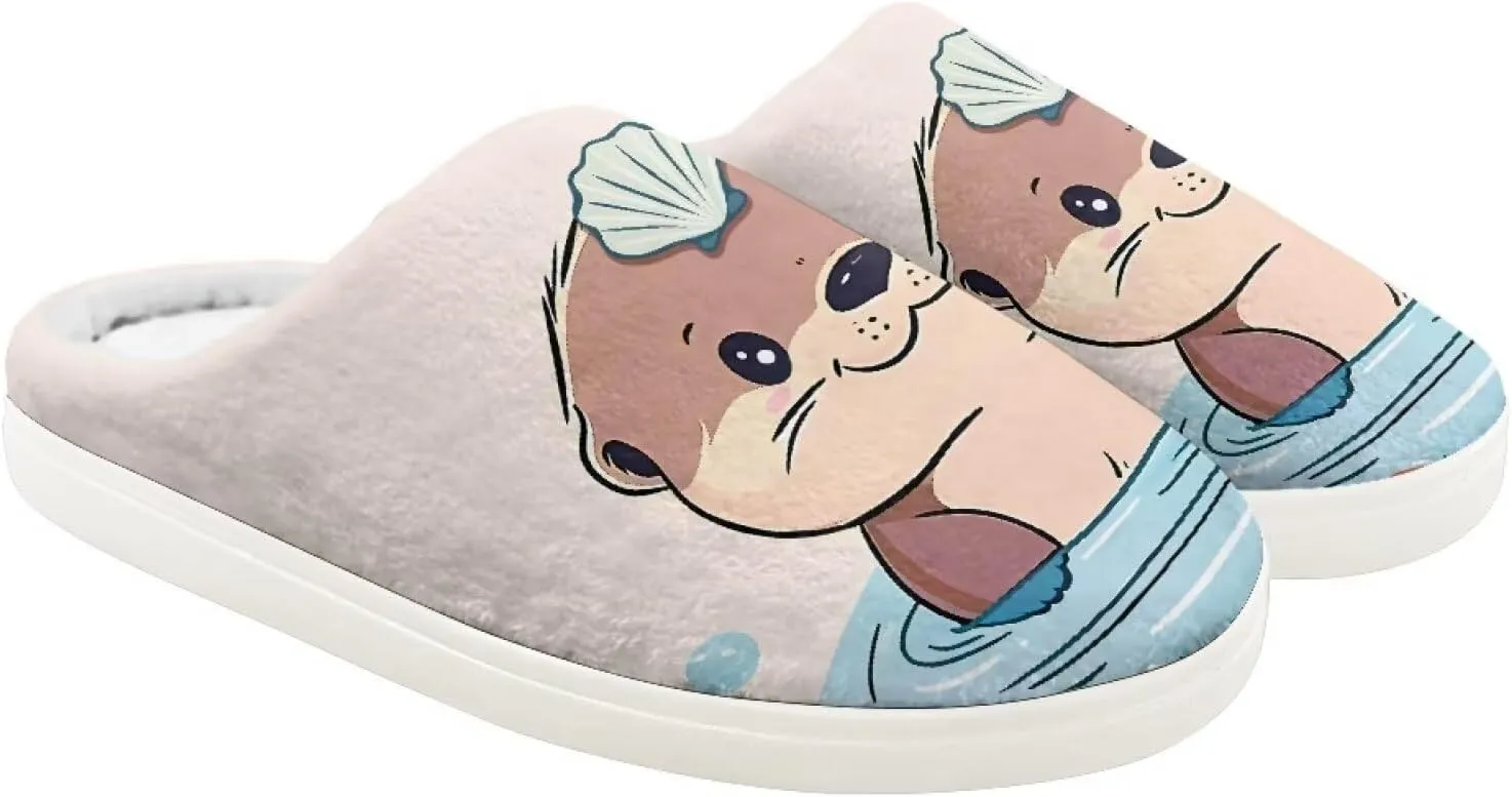 Animal Children's Slippers Boys Girls Cute House Shoes Soft Plush Warm Slippers Winter Non Slip Indoor Fuzzy Slippers Size 9-15
