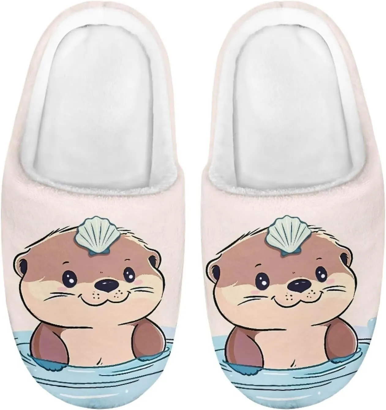 Animal Children's Slippers Boys Girls Cute House Shoes Soft Plush Warm Slippers Winter Non Slip Indoor Fuzzy Slippers Size 9-15