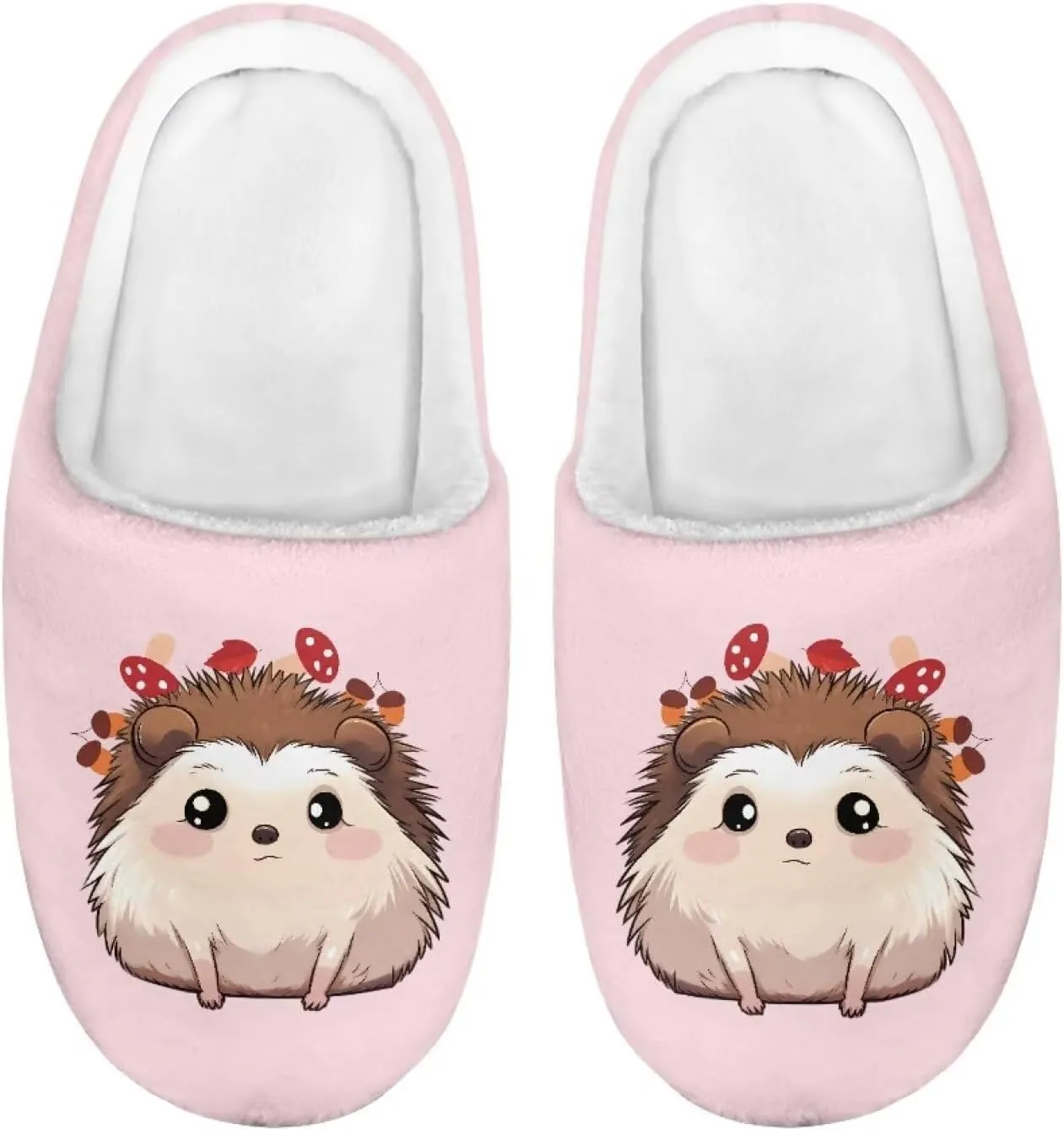 Animals Slip On Plush Slippers for Little Kids Boys Girls Lightweight Fuzzy Warm Winter Slippers Soft Flannel Indoor Outdoor Washable House Shoes Size 9-15