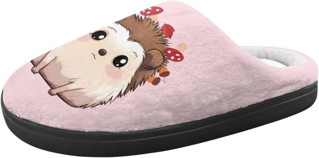 Animals Slip On Plush Slippers for Little Kids Boys Girls Lightweight Fuzzy Warm Winter Slippers Soft Flannel Indoor Outdoor Washable House Shoes Size 9-15
