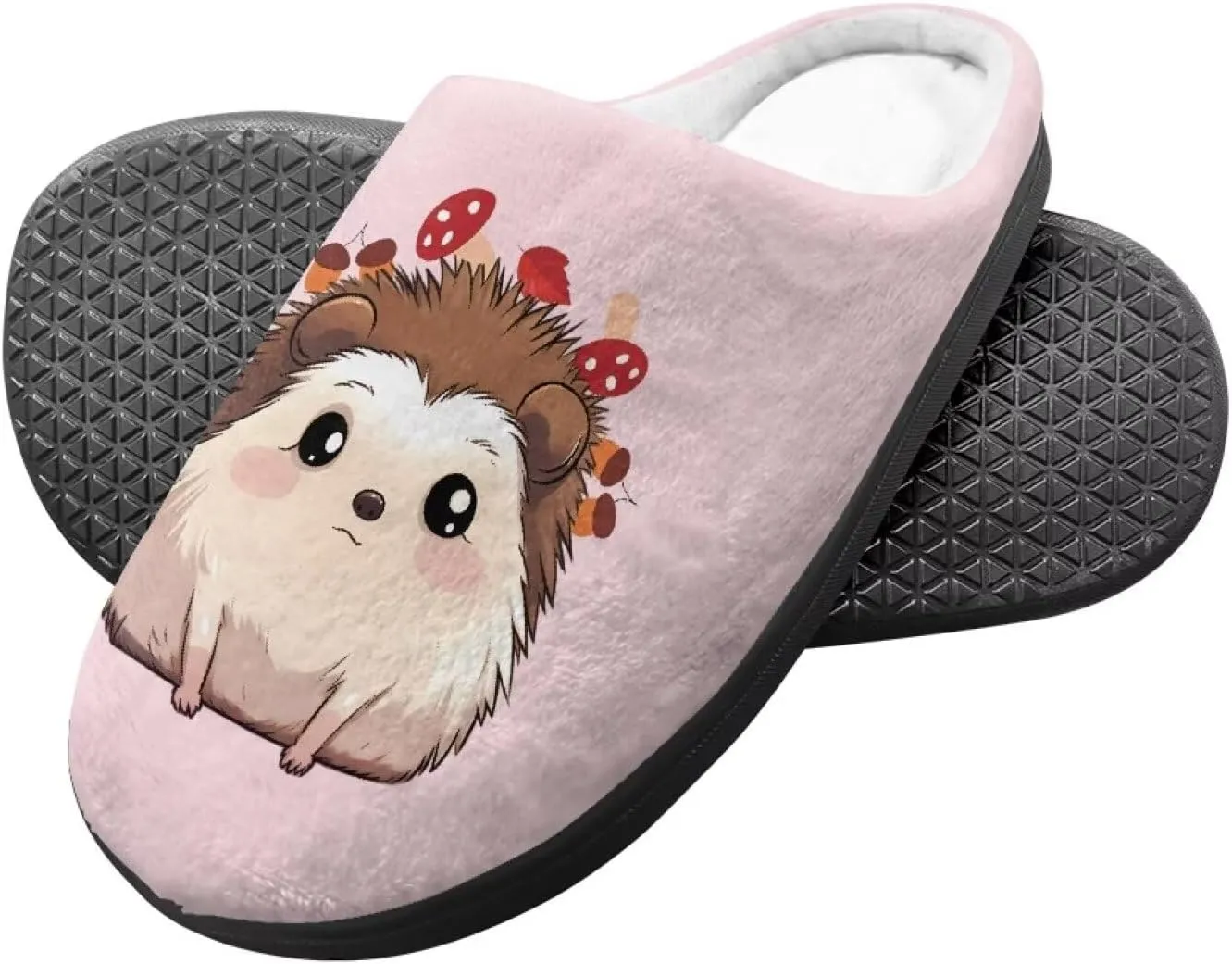 Animals Slip On Plush Slippers for Little Kids Boys Girls Lightweight Fuzzy Warm Winter Slippers Soft Flannel Indoor Outdoor Washable House Shoes Size 9-15