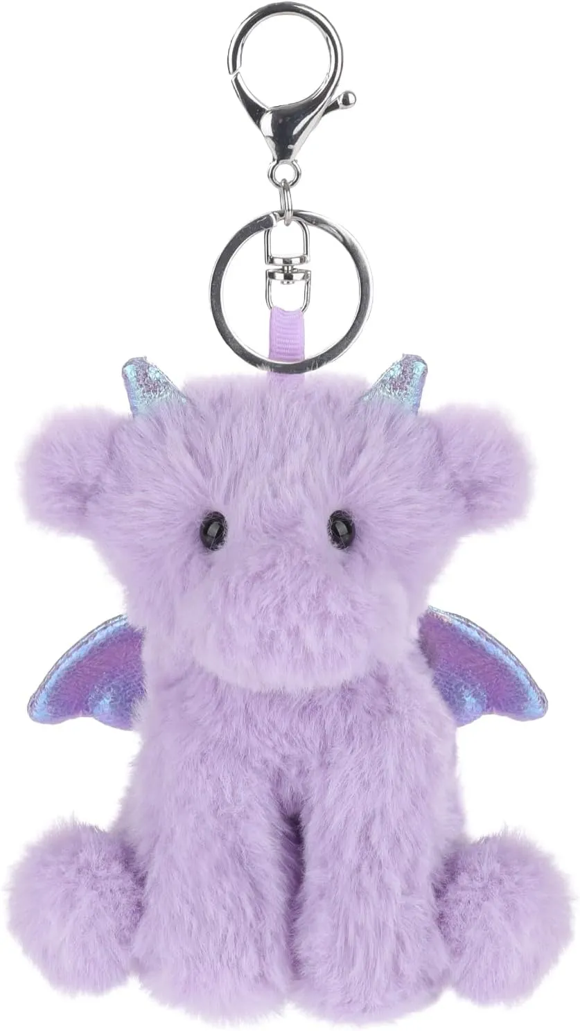 Apricot Lamb Cute Toys Plush Dragon Dinosaur Stuffed Animal Soft Keychain for Kids Bag, Purse, Backpack, Handbag (5 Inches) …