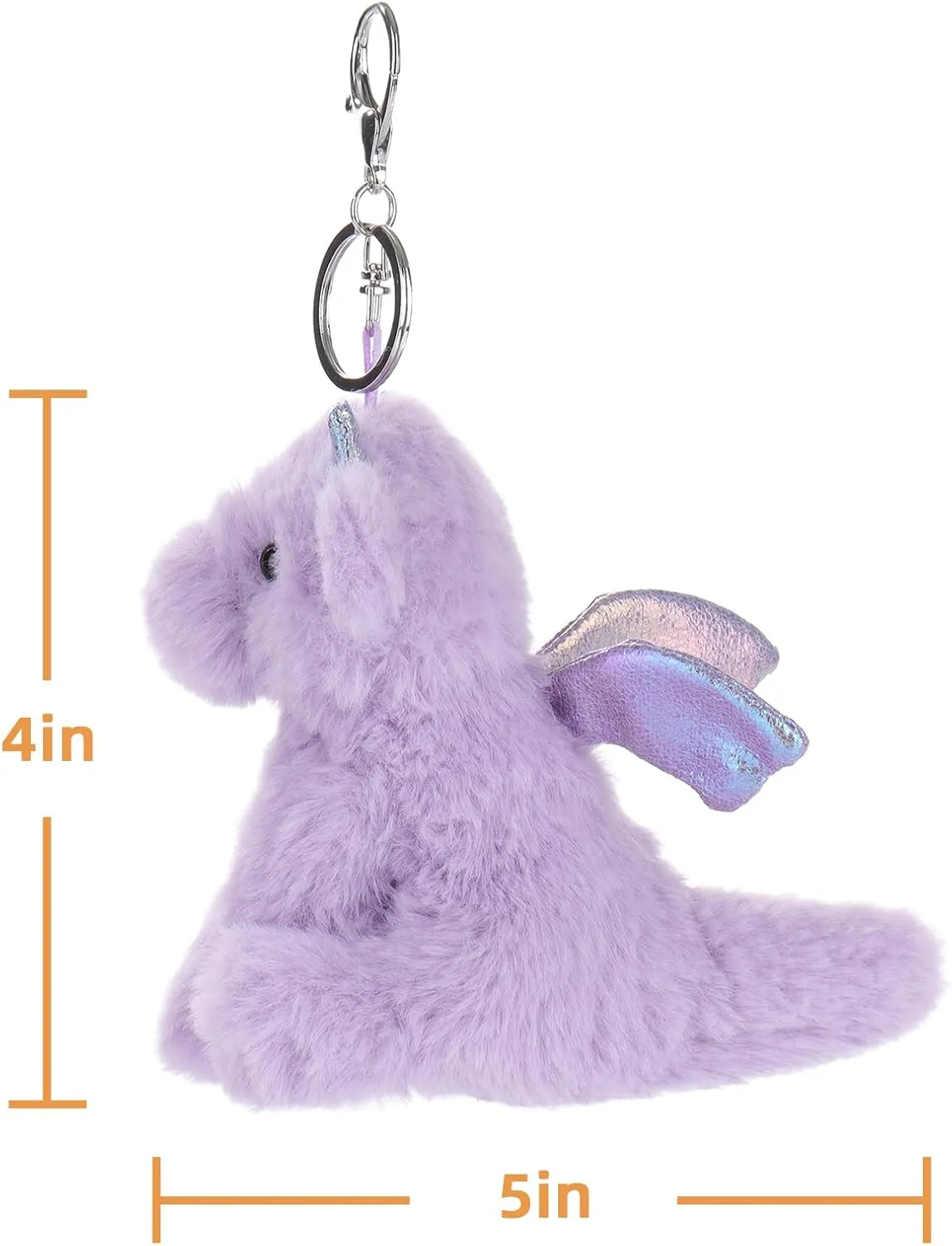 Apricot Lamb Cute Toys Plush Dragon Dinosaur Stuffed Animal Soft Keychain for Kids Bag, Purse, Backpack, Handbag (5 Inches) …