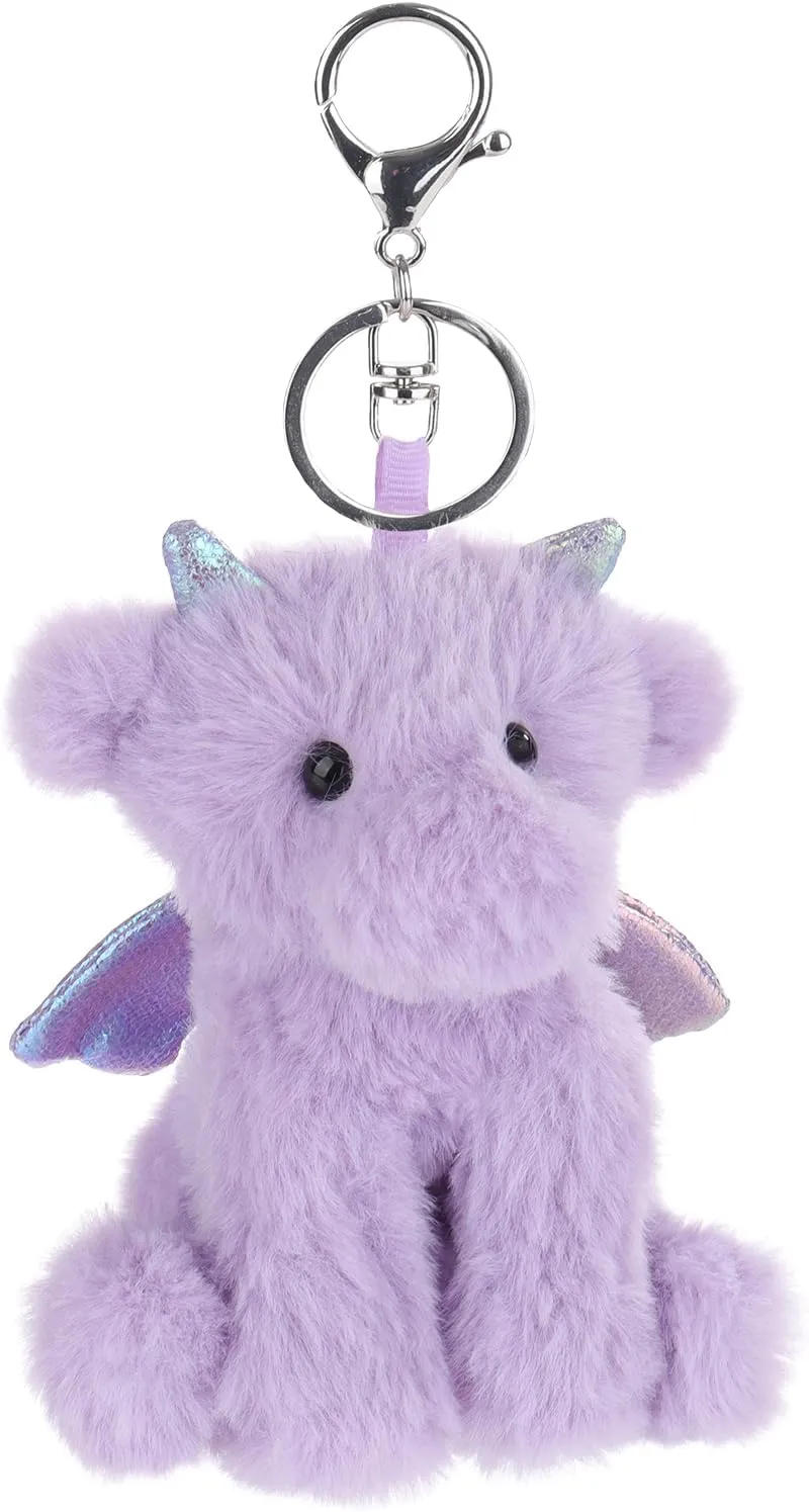 Apricot Lamb Cute Toys Plush Dragon Dinosaur Stuffed Animal Soft Keychain for Kids Bag, Purse, Backpack, Handbag (5 Inches) …