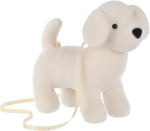 Apricot Lamb Labrador Dog Animal Shoulder Bag Crossbody Plush Purse for Adults and Teen Girls Boys