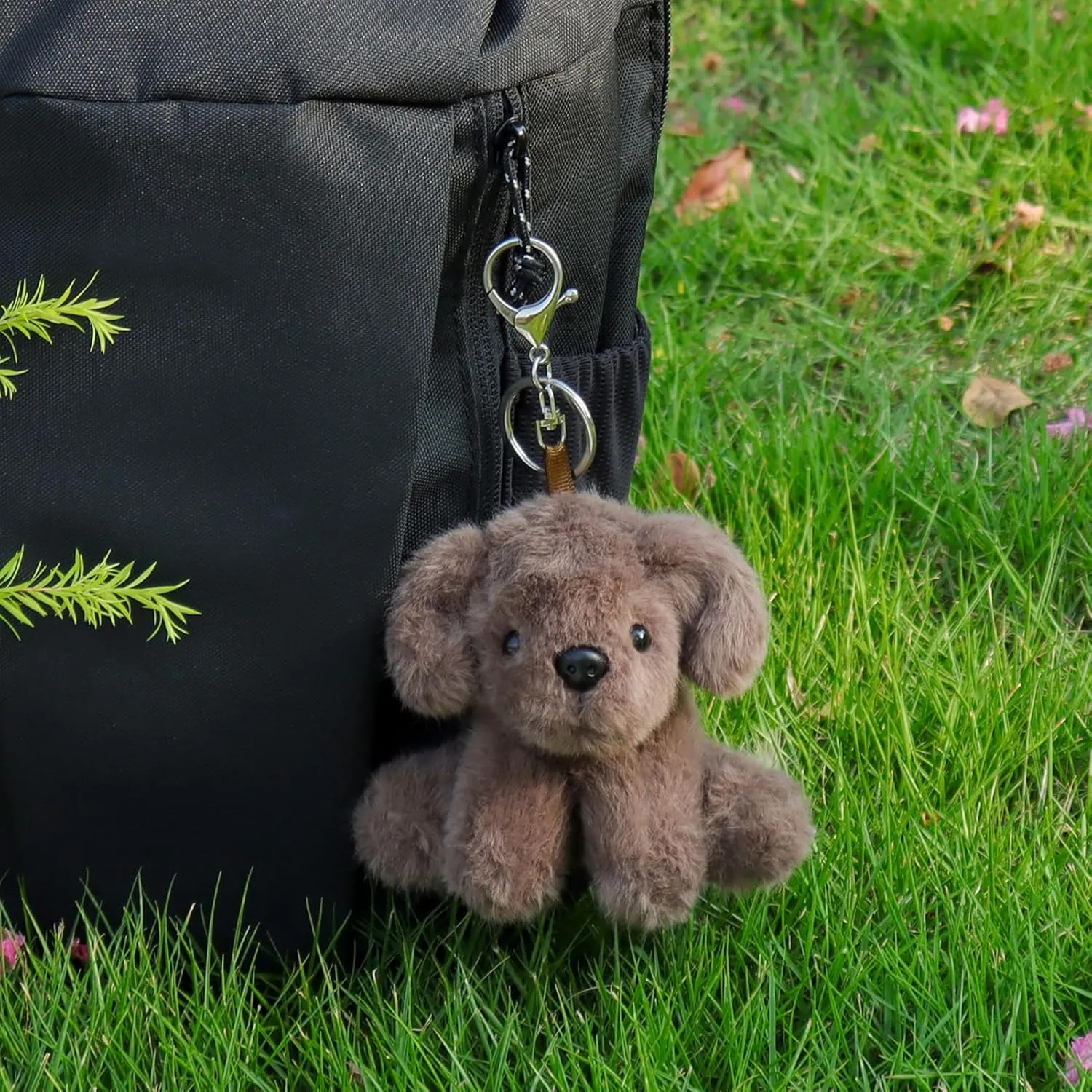 Apricot Lamb Plush Labrador Dog Puppy Stuffed Animal Soft Keychain for Kids Bag, Purse, Backpack, Handbag (4.7 Inches)