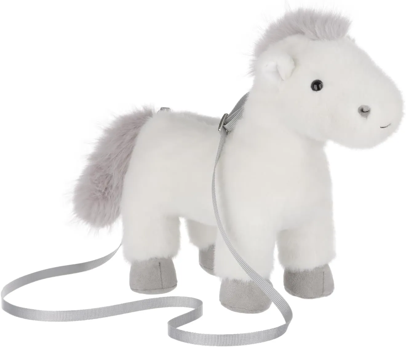 Apricot Lamb Pony Horse Shaped Crossbody Plush Purse, Stuffed Animal Shoulder Bag, Kids Fashion Handbags, 11.9 Inches