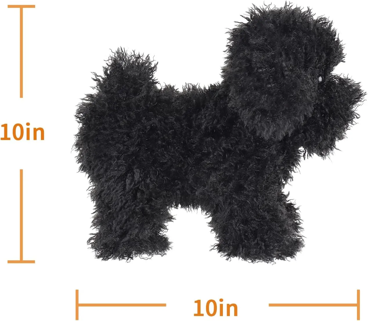Apricot Lamb Toys Plush Black Poodle Dog Puppy Stuffed Animal Soft Cuddly Perfect for Child 8.3 Inches