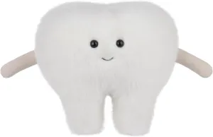 Apricot Lamb Toys Plush White Healthy Tooth Stuffed Tooth Soft Cuddly Perfect for Kids 10.6 Inches