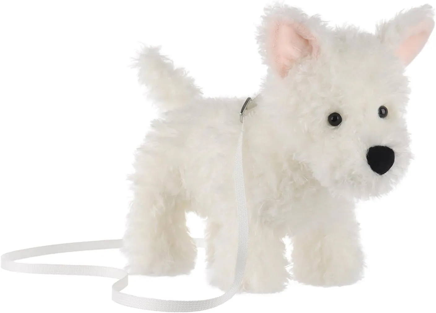 Apricot Lamb West Highland Dog Shaped Crossbody Plush Purse for Toddlers and Teen Girls, Stuffed Animal Shoulder Bag, Kids Fashion Handbags, 12.3 Inches