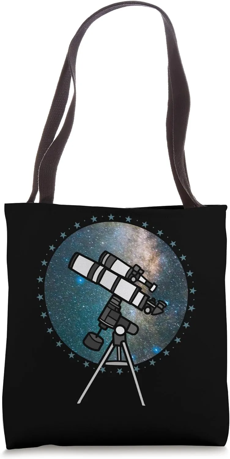 Astronomy Telescope Night Sky Observation Galaxy Tote Bag