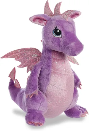 Aurora® Enchanting Sparkle Tales™ Larkspur Dragon™ Stuffed Animal - Magical Adventures - Endless Play - Purple 12 Inches