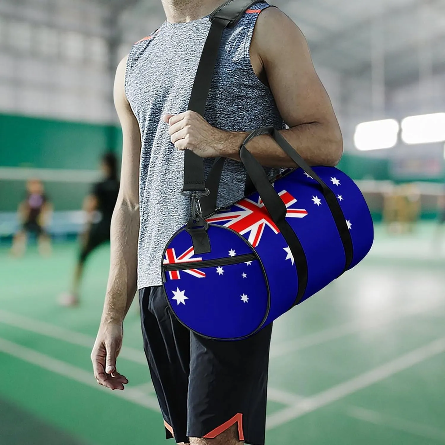 Australia Flag Gym Duffel Bag with Wet Pocket for Men Women Sports Overnight Tote