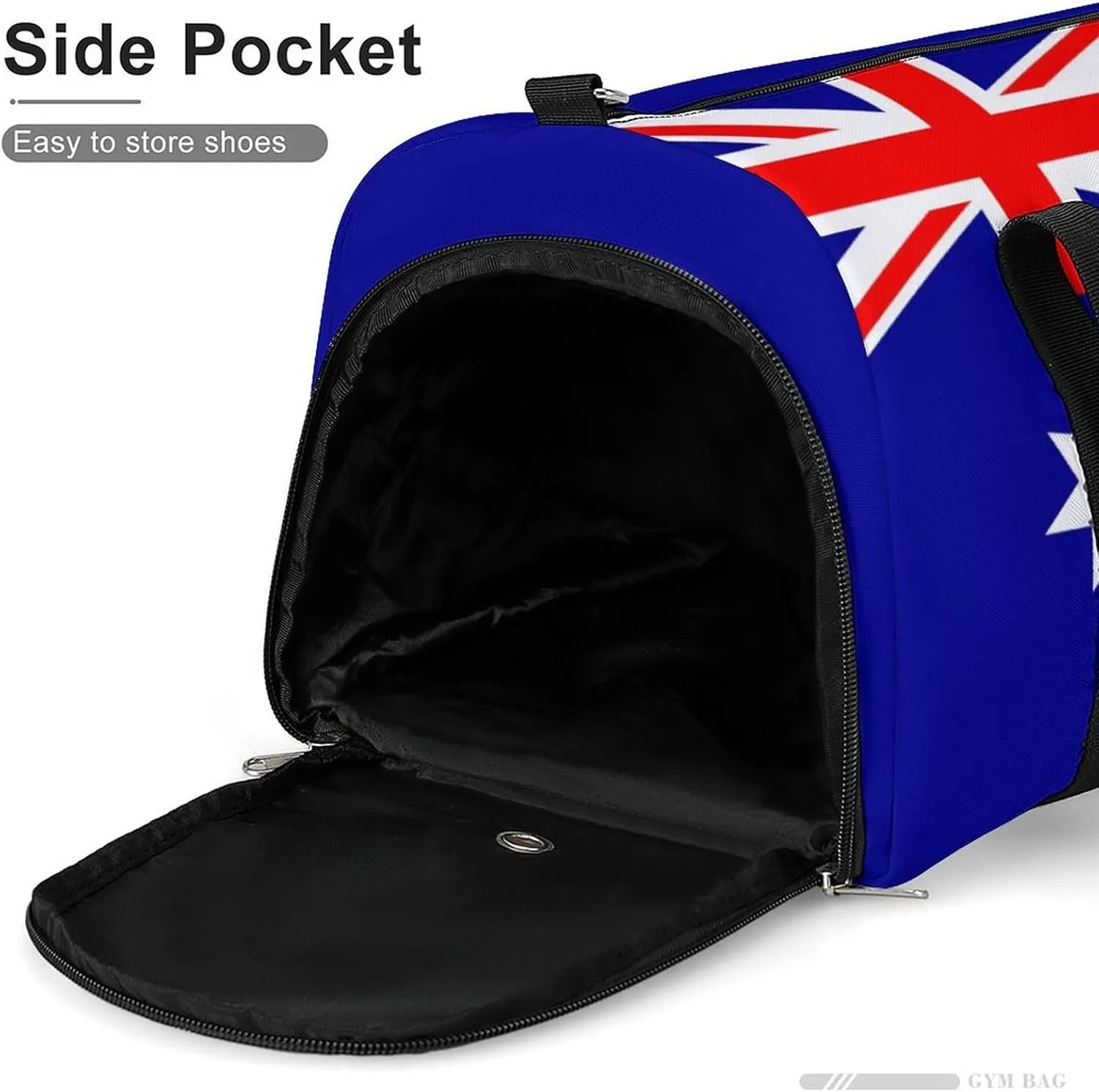 Australia Flag Gym Duffel for Boys Girls with Shoe Compartment Travel Weekender