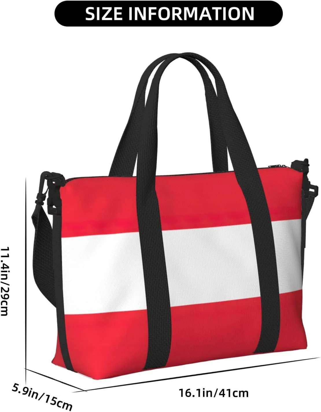 Austrian Flag Small Duffel Bag Foldable Travel Bag Weekender Bag Overnight Gym Hospital Bags For Women&Men