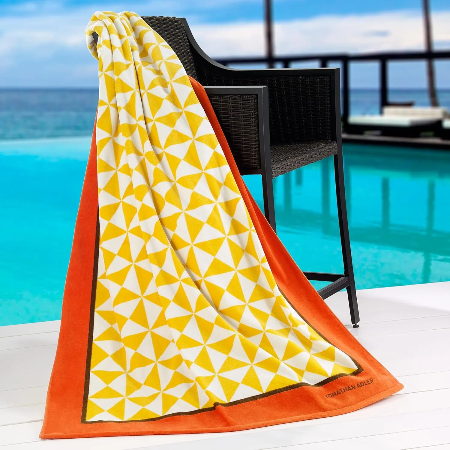 Avanti Linens Beach Jonathan Adler Collection, Towel, Multi (5510BTWLFLT GLD)