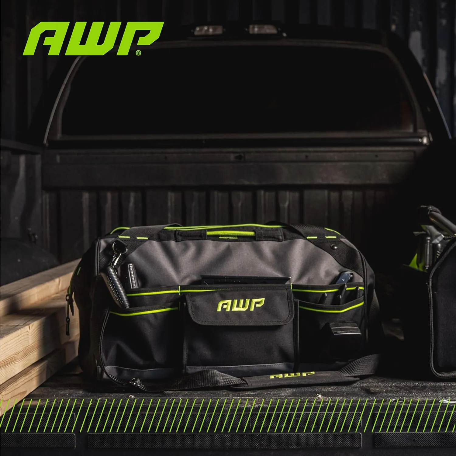 AWP Tool Bags, Premium Tool Bag, Black, Durable Tool Tote, for Professionals and Contractors