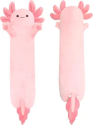 Axolotl Plush,Long Axolotls Plush Toys Pillow,43.3 Inch Cute Axolotl Stuffed Animal,Axolotls Plush Toy Gift for Girls Boys